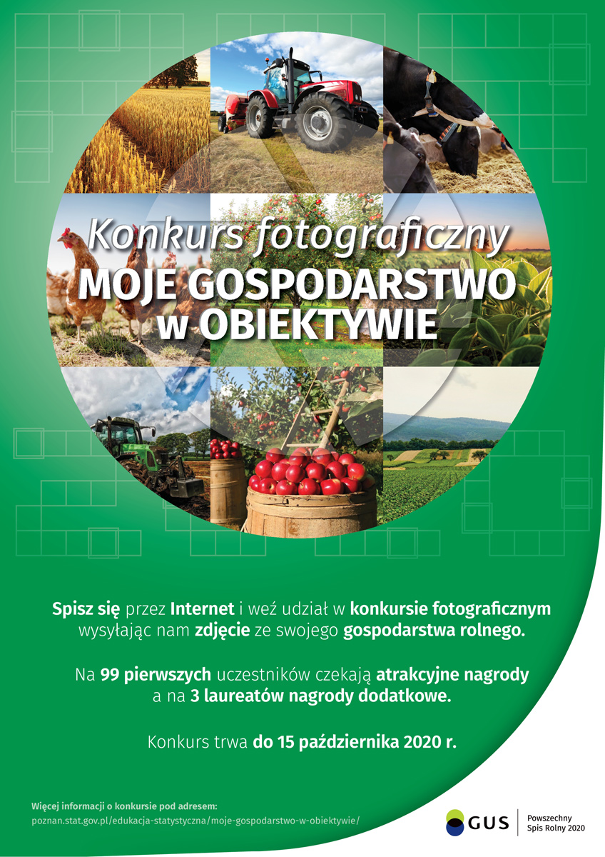 Plakat - Konkurs fotograficzny „Moje gospodarstwo w obiektywie” - treść plakatu w pełnej informacji