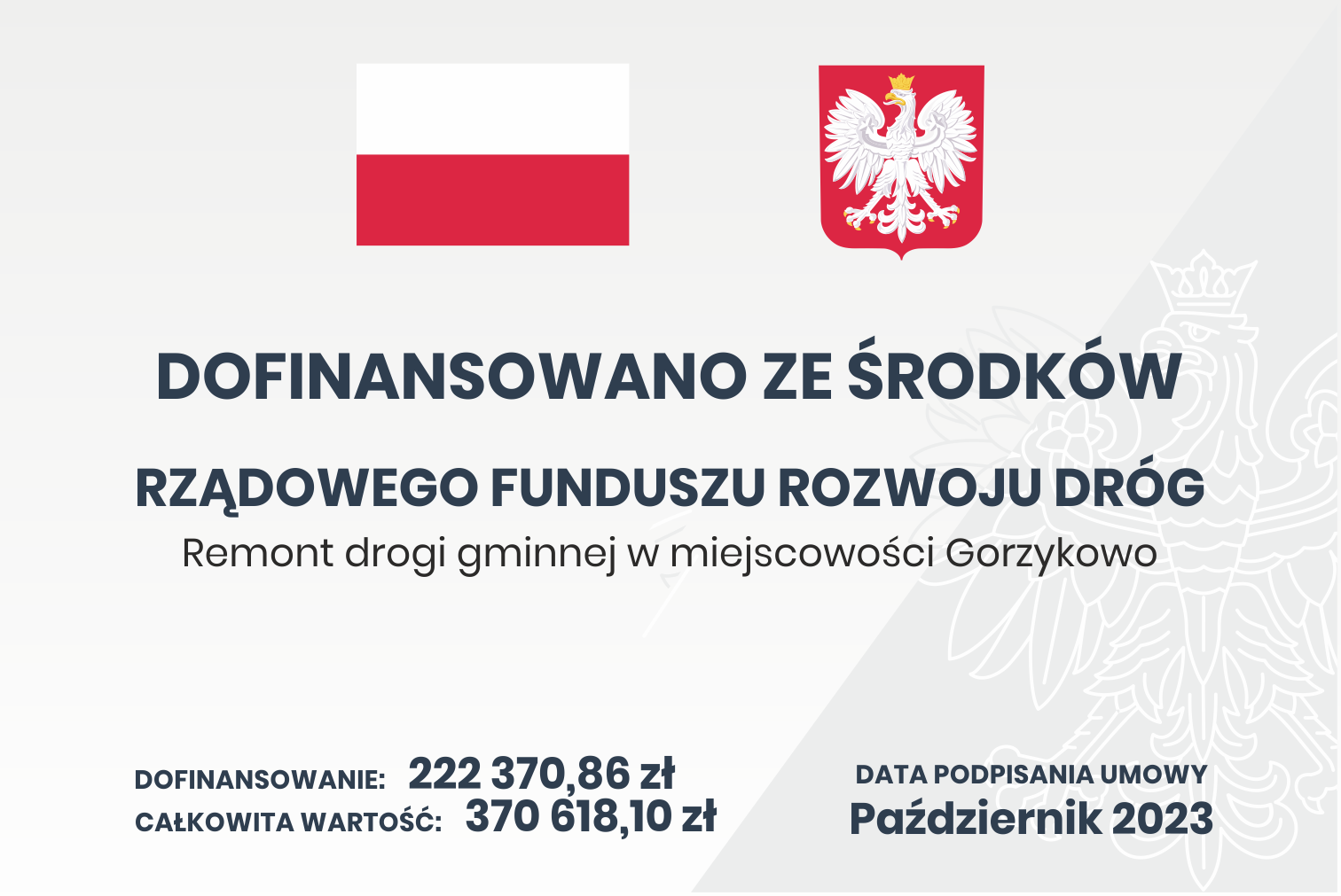 „Remont drogi gminnej w miejscowości Gorzykowo”